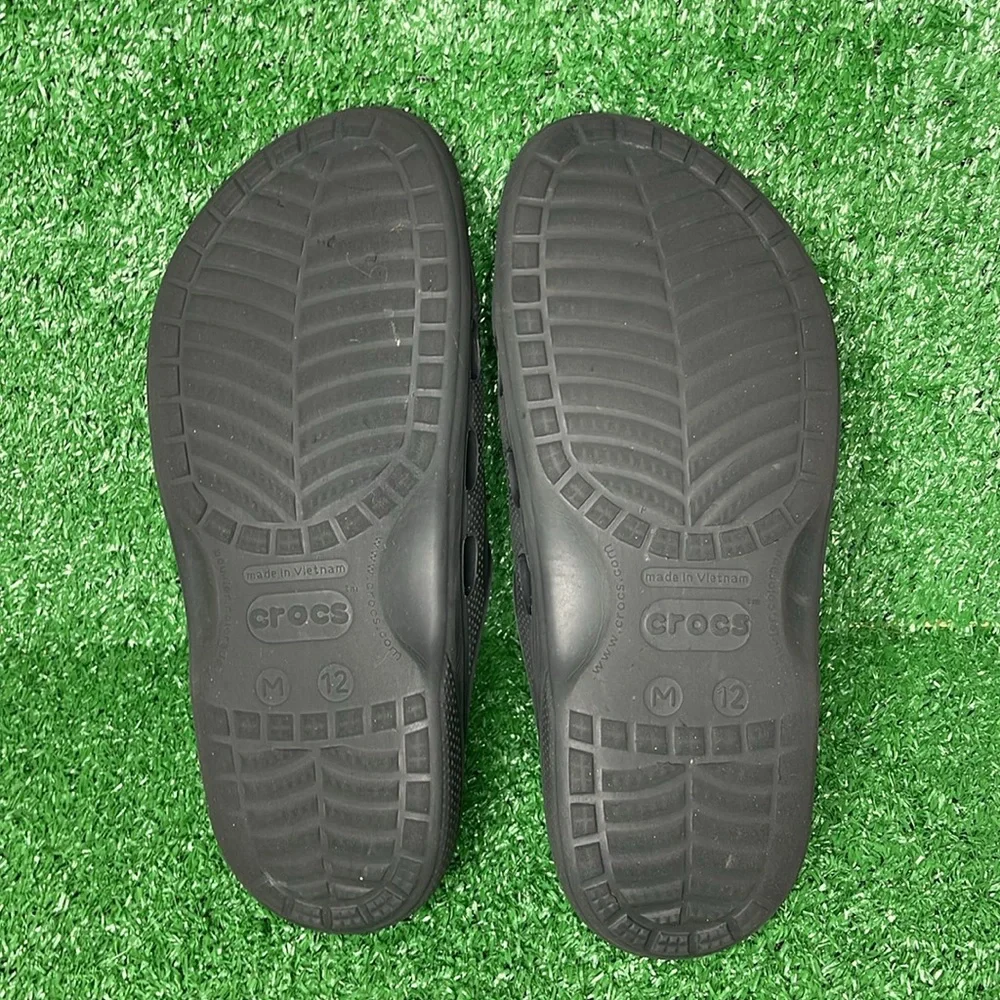 Crocs Baya Relaxed Fit Slides Black Men's Size 12